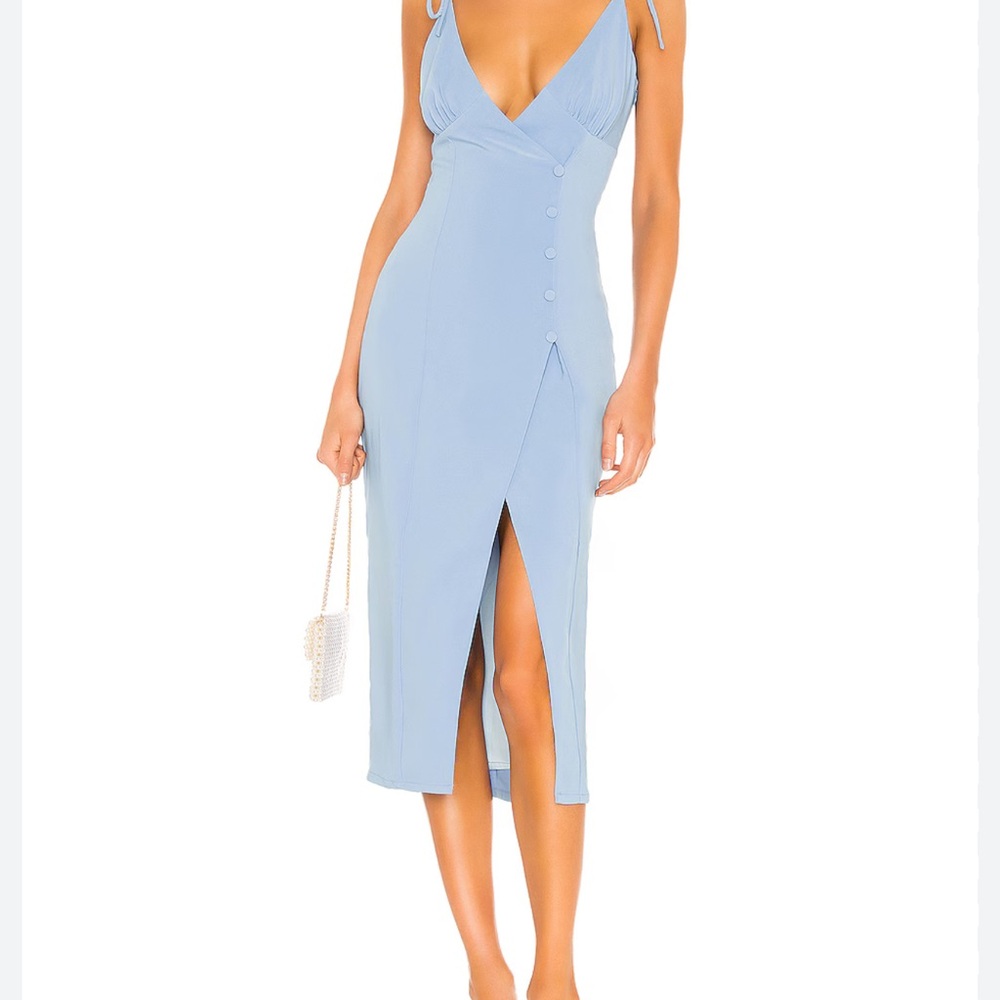 Aliyah Midi Dress in Periwinkle Blue - Camila Coelho